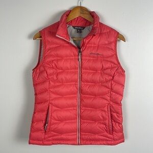 Eddie Bauer Coral Quilted Vest. Size S.